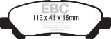 EBC 09-13 Toyota Highlander 2.7 2WD/4WD Yellowstuff Rear Brake Pads thumbnail 6
