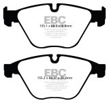 EBC 10+ BMW 535i 3.0 Turbo (F10) Redstuff Front Brake Pads thumbnail 1