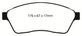 EBC 10-11 Cadillac SRX 2.8 Turbo Redstuff Front Brake Pads thumbnail 2