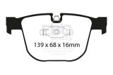 EBC 10-14 BMW X5 4.4 Twin Turbo (50) Greenstuff Rear Brake Pads thumbnail 6