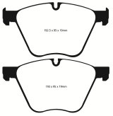 EBC 10-15 BMW X6 4.4 Twin Turbo Hybrid Yellowstuff Front Brake Pads thumbnail 1