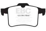 EBC 10-15 Jaguar XF 5.0 Supercharged (470) Redstuff Rear Brake Pads thumbnail 4