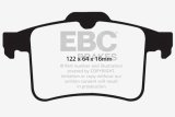 EBC 10-15 Jaguar XF 5.0 Supercharged (470) Redstuff Rear Brake Pads thumbnail 6