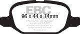 EBC 11+ Fiat 500 1.4 (ATE Calipers) Ultimax2 Rear Brake Pads thumbnail 4