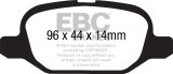 EBC 11+ Fiat 500 1.4 (ATE Calipers) Ultimax2 Rear Brake Pads thumbnail 5