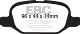 EBC 11+ Fiat 500 1.4 (ATE Calipers) Ultimax2 Rear Brake Pads thumbnail 6