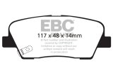 EBC 11+ Hyundai Equus 4.6 Redstuff Rear Brake Pads thumbnail 7
