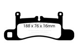 EBC 11+ Porsche Cayenne 3.0 Supercharged Hybrid Bluestuff Rear Brake Pads thumbnail 7