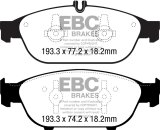 EBC 12+ Mercedes-Benz E550 4.6 Twin Turbo Coupe Redstuff Front Brake Pads thumbnail 3