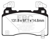 EBC 12+ Tesla Model S Electric Greenstuff Front Brake Pads thumbnail 2