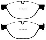 EBC 12-13 BMW 528 2.0 Turbo (F10) Performance Greenstuff Front Brake Pads thumbnail 1