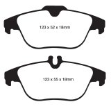 EBC 12-14 Mercedes-Benz C250 (W204) 1.8 Turbo Greenstuff Rear Brake Pads thumbnail 1