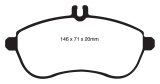EBC 12-14 Mercedes-Benz C250 (W204) 1.8 Turbo Redstuff Front Brake Pads thumbnail 1