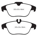 EBC 12-14 Mercedes-Benz C250 (W204) 1.8 Turbo Yellowstuff Rear Brake Pads thumbnail 2