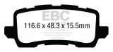 EBC 13+ Acura RLX 3.5 Greenstuff Rear Brake Pads thumbnail 3