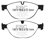 EBC 13+ Jaguar F-Type (Cast Iron Only) 3.0 Supercharged (380) Perf Pkg Redstuff Front Brake Pads thumbnail 4