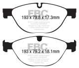 EBC 13+ Jaguar F-Type (Cast Iron Only) 3.0 Supercharged (380) Perf Pkg Yellowstuff Front Brake Pads thumbnail 4