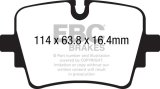 EBC 14+ Jaguar F-Type (Cast Iron Rotors Only) 5.0 Supercharged (490) Yellowstuff Rear Brake Pads thumbnail 7
