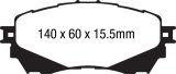 EBC 14+ Mazda 6 2.5 Greenstuff Front Brake Pads thumbnail 6