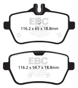 EBC 14+ Mercedes-Benz S550 4.7 Twin Turbo Yellowstuff Rear Brake Pads thumbnail 2