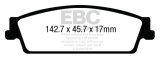 EBC 15+ Cadillac Escalade 6.2 2WD Yellowstuff Rear Brake Pads thumbnail 6