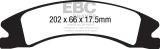EBC 15+ Cadillac Escalade Ext/Esv 6.2 2WD Greenstuff Front Brake Pads thumbnail 4