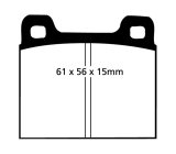 EBC 73-77 Porsche 911 2.7L Redstuff Front/Rear Brake Pads thumbnail 1