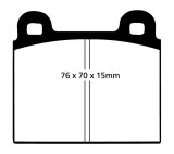 EBC 69-75 Ferrari 246 Dino 2.4 Yellowstuff Front Brake Pads thumbnail 1
