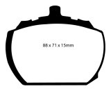 EBC 73-76 Mg MGB GT V8 3.5 Greenstuff Front Brake Pads thumbnail 1