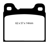 EBC 91-93 Volvo 740 2.3 (ABS) (Girling) Redstuff Rear Brake Pads thumbnail 1