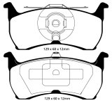 EBC 93-00 Aston Martin Virage 5.3 (PBR Caliper) Yellowstuff Rear Brake Pads thumbnail 1