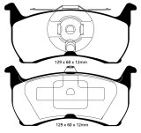 EBC 93-00 Aston Martin Virage 5.3 (PBR Caliper) Yellowstuff Rear Brake Pads thumbnail 2