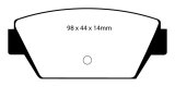 EBC 93-94 Eagle Talon 1.8 Redstuff Rear Brake Pads thumbnail 1