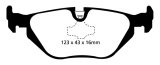 EBC 96-98 BMW Z3 1.9 Redstuff Rear Brake Pads thumbnail 1
