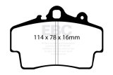 EBC 97-99 Porsche Boxster (Cast Iron Rotors only) 2.5 Redstuff Front Brake Pads thumbnail 7