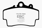 EBC 97-99 Porsche Boxster (Cast Iron Rotors only) 2.5 Yellowstuff Front Brake Pads thumbnail 7
