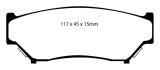 EBC 98-00 Chevrolet Tracker 1.6 (4 Door) Greenstuff Front Brake Pads thumbnail 1