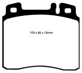 EBC 98-99 Mercedes-Benz CL500 5.0 Redstuff Front Brake Pads thumbnail 1