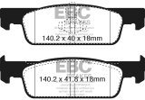 EBC 16-17 Smart Fortwo Greenstuff Front Brake Pads thumbnail 4