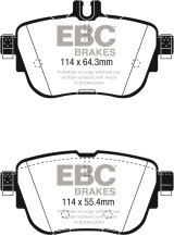 EBC 2017+ Mercedes-Benz E300 (W213) Yellowstuff Rear Brake Pads thumbnail 1