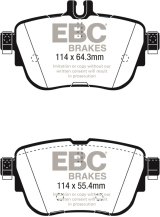 EBC 2017+ Mercedes-Benz E300 (W213) Yellowstuff Rear Brake Pads thumbnail 9