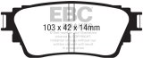EBC 18-21 Mitsubishi Outlander Yellowstuff Rear Brake Pads thumbnail 9