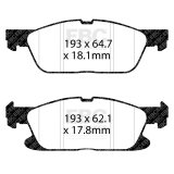 EBC 19+ Ford Edge ST 4WD 2.7TT w/o Performance Brake Package Greenstuff Front Brake Pads thumbnail 5