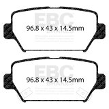 EBC 2018+ Mitsubishi Eclipse Cross 1.5T Yellowstuff Rear Brake Pads thumbnail 7