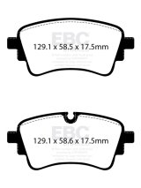 EBC 2020+ Audi A4 B9 2.0T Yellowstuff Rear Brake Pads thumbnail 9