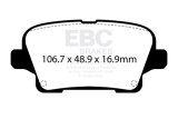 EBC 18-20 Buick Regal Sportback 3.6L Yellowstuff Rear Brake Pads thumbnail 7