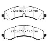 EBC 2019+ Chevrolet Silverado 2500 (2WD) Yellowstuff Front Brake Pads thumbnail 7