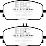 EBC 2019+ Mercedes-Benz A220 Sedan (V177) 2.0T Redstuff Front Brake Pads thumbnail 3