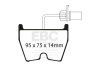 EBC Racing 15-16 Audi RS3 8V 2.5T SR-11 Sintered Race Front Brake Pads thumbnail 4