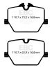 EBC Racing 2020+ Toyota GR Supra 2.0T/3.0T (w/13.6in Rear Rotor) RP-X Race Rear Brake Pads thumbnail 3